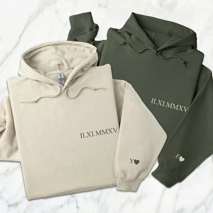 Unser Datum – Personalisiertes Hoodie Set (B/G)