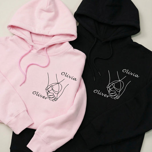 Hand in Hand - Personalisiertes Hoodie Set