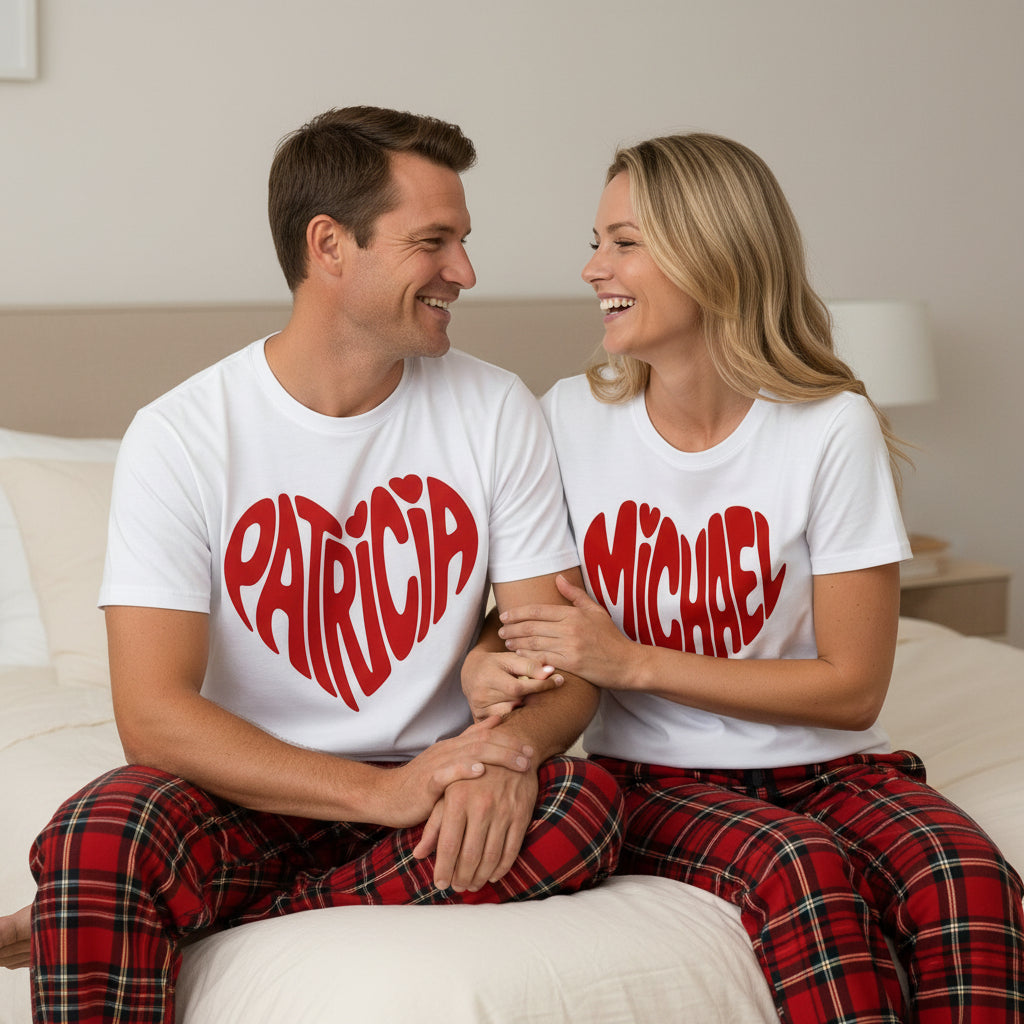 Sweet Dreams – Personalisiertes Partner-Schlafshirt Set