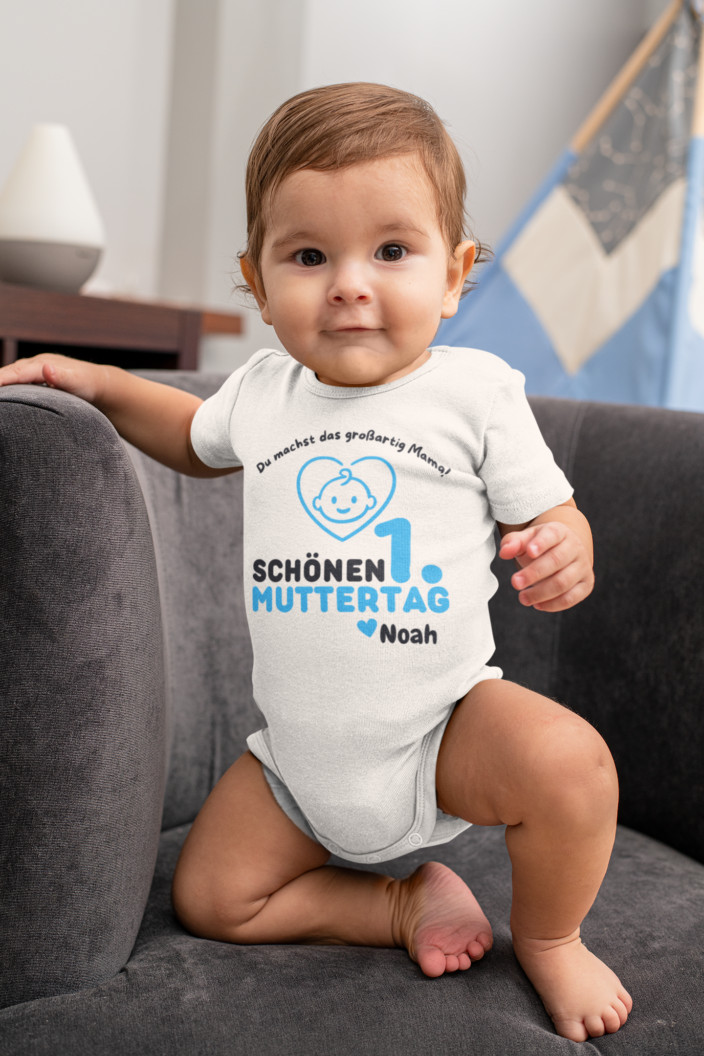 1. Muttertag Body mit Namen personalisiert